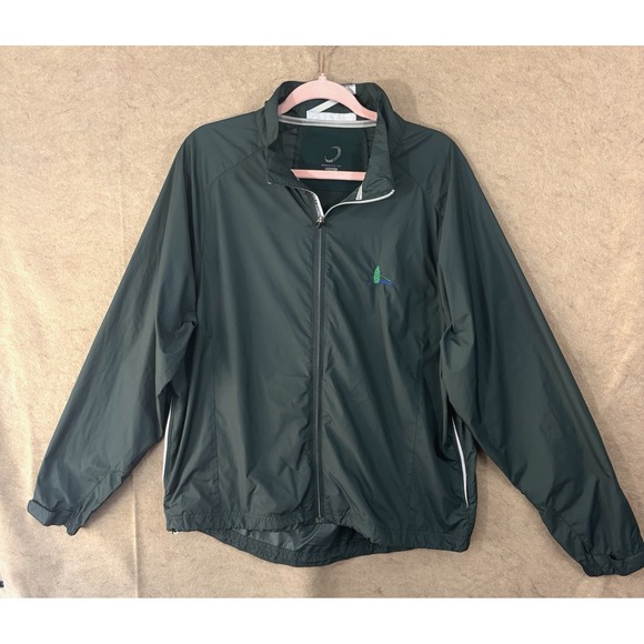 Zero Restriction Tour Series Golf Jacket Mens L Green Windbreaker Logo - Picture 1 of 8
